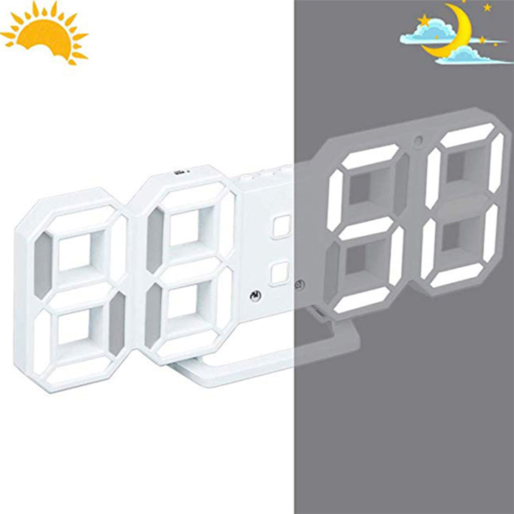 Digital Modern Plugged-in 3D LED Wall and Alarm Clock_5