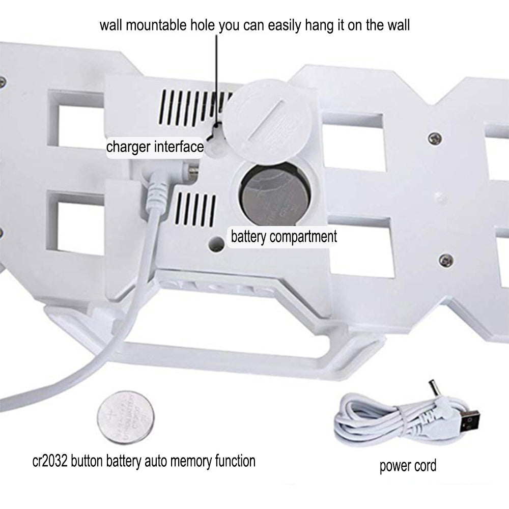 Digital Modern Plugged-in 3D LED Wall and Alarm Clock_10