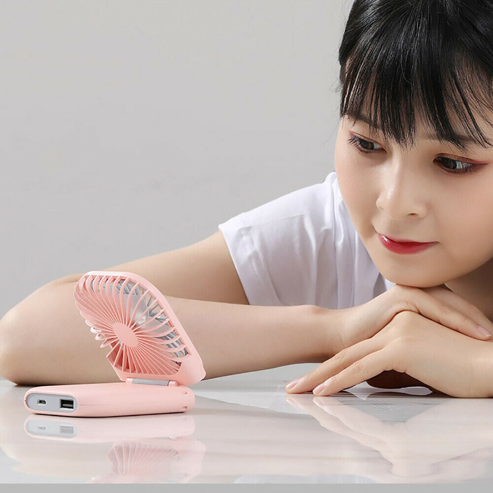 Portable Folding USB Rechargeable Mini Hanging Neck Fan_5