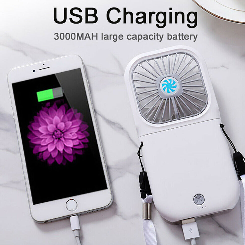 Portable Folding USB Rechargeable Mini Hanging Neck Fan_10