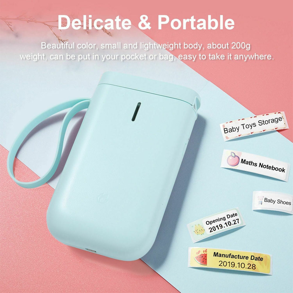D11  Portable Wireless Thermal Inkless Bluetooth Label Printer- USB Charging_8