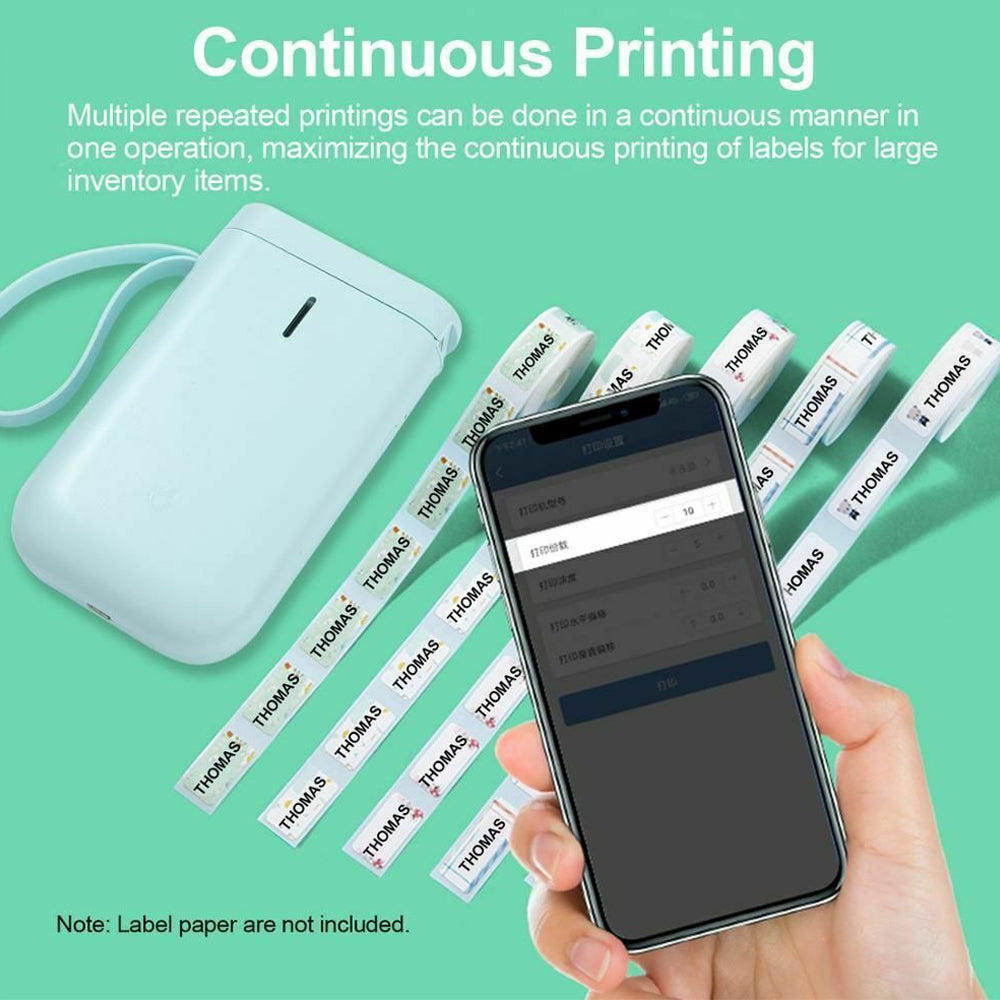 D11  Portable Wireless Thermal Inkless Bluetooth Label Printer- USB Charging_11