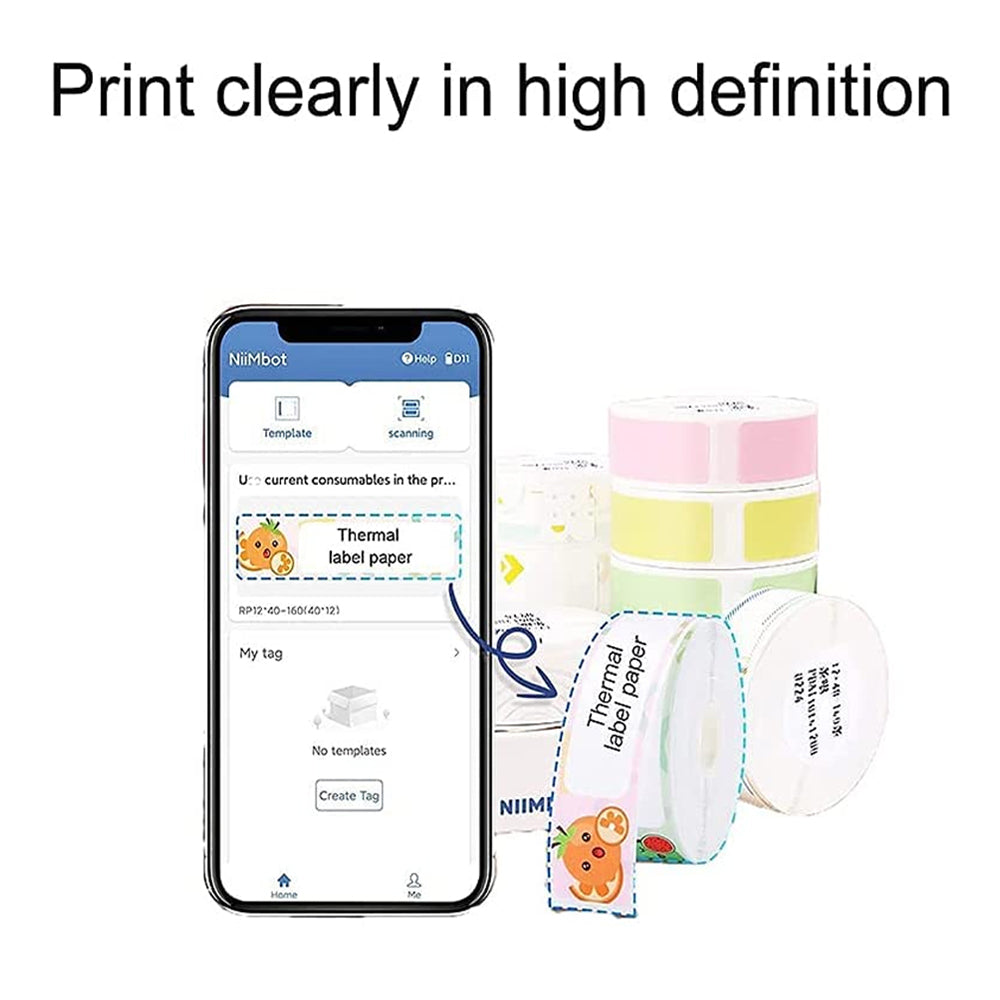 D11  Portable Wireless Thermal Inkless Bluetooth Label Printer- USB Charging_16