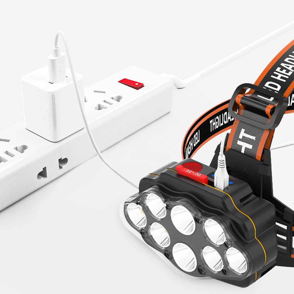 USB Rechargeable Longshoot LED Head Lamp Camping Torch_3