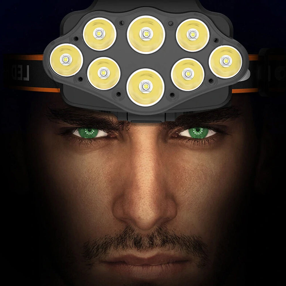 USB Rechargeable Longshoot LED Head Lamp Camping Torch_4