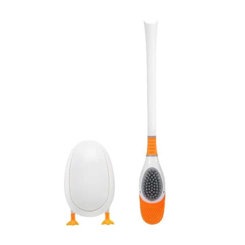 Wall Mounted Diving Duck Style Toilet Cleaning Brush with Base_13