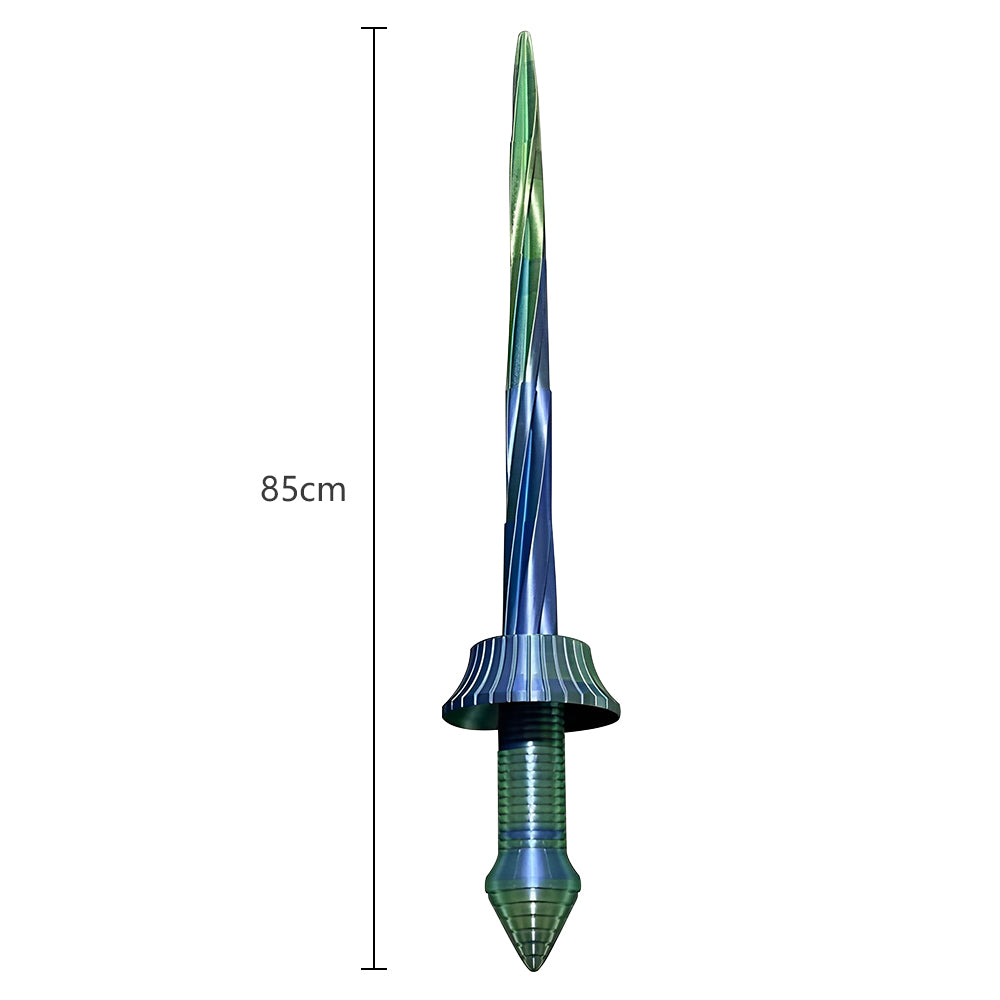 3D Retractable Metallic Spiral Toy Katana Stress Relief Decompression Toy_13